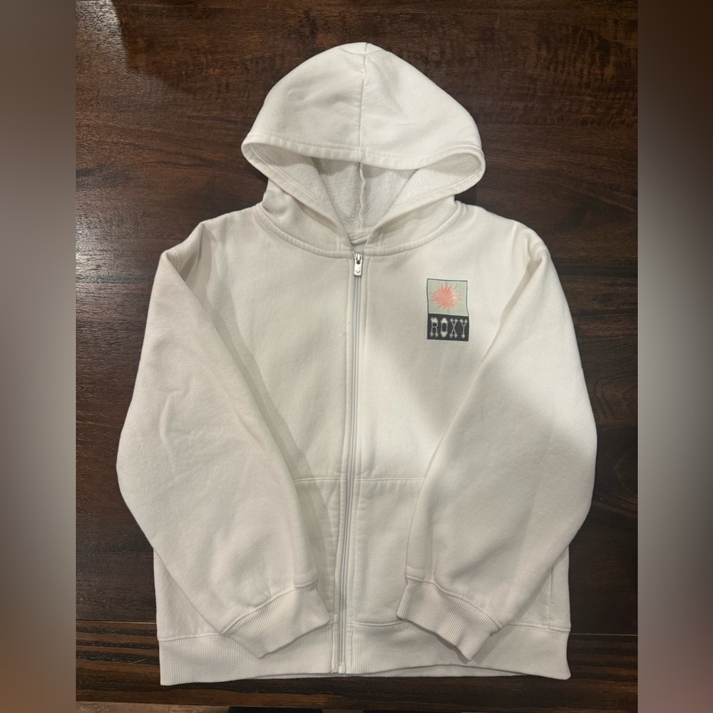 Roxy Kids Cream Zip-Up Hoodie